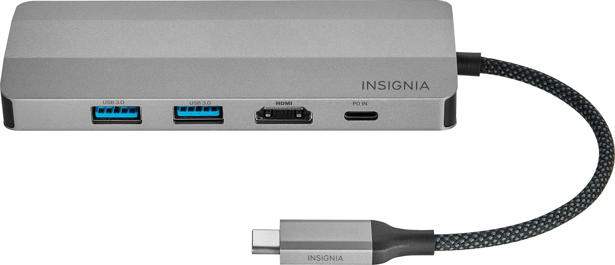 Insignia™ - 7-Port USB-C Hub - Gray