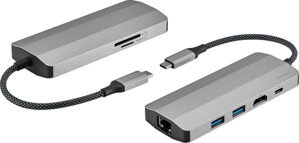 Insignia™ - 7-Port USB-C Hub - Gray
