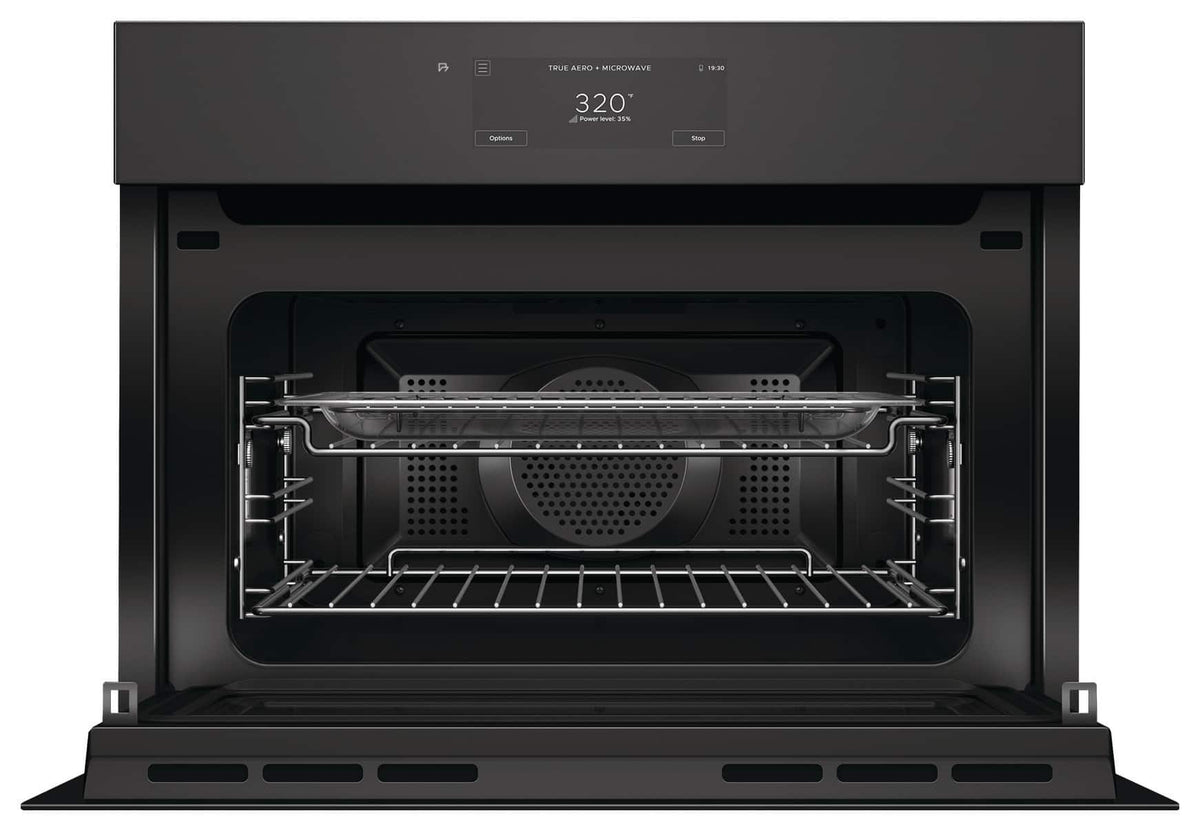 Fisher & Paykel - 24" 1.7 Cu Ft Built-in Convection Speed Oven, 6.8" Touchscreen, Handleless - Minimal (Soft - Black