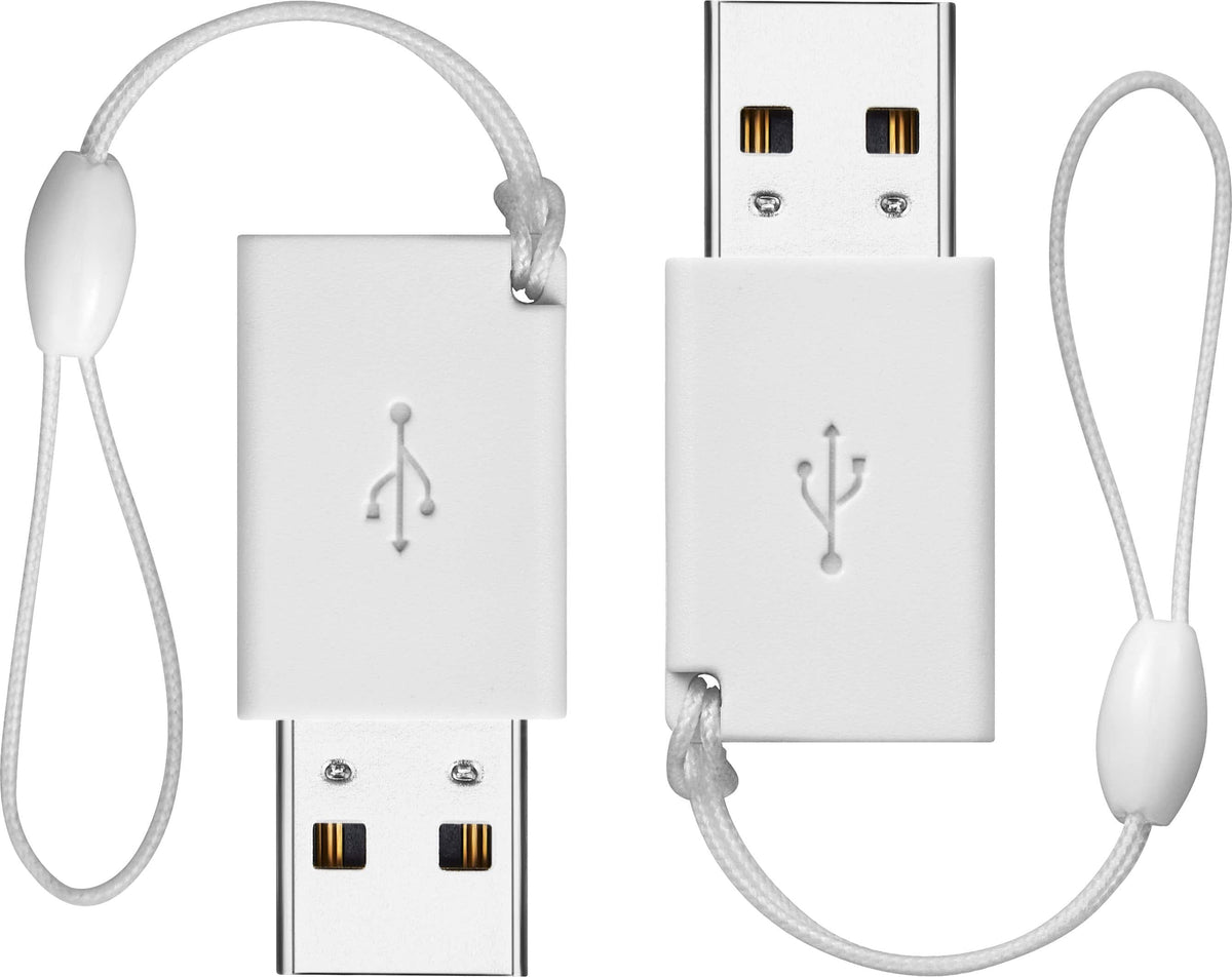 Best Buy essentials™ - Female USB-C to Male USB Adapter (2-Pack) - White