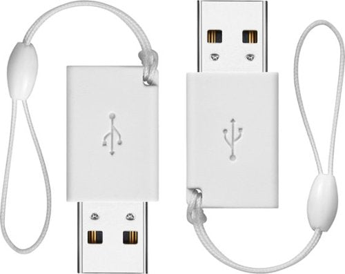 Best Buy essentials™ - Female USB-C to Male USB Adapter (2-Pack) - White