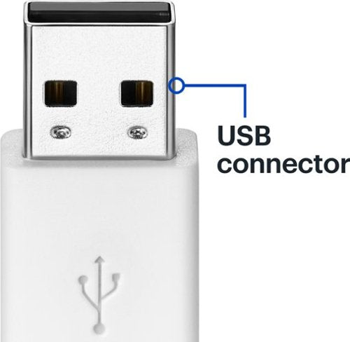 Best Buy essentials™ - Female USB-C to Male USB Adapter (2-Pack) - White