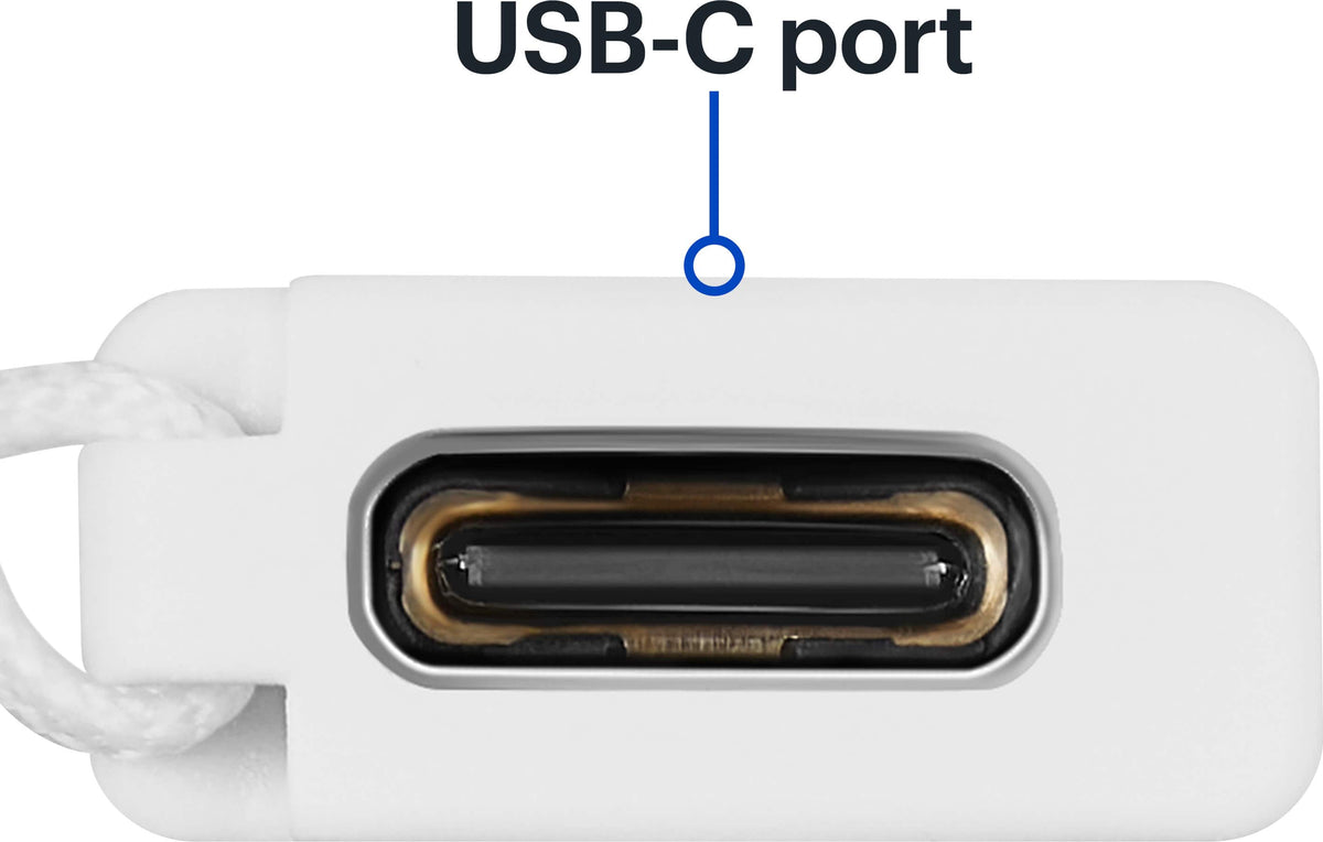 Best Buy essentials™ - Female USB-C to Male USB Adapter (2-Pack) - White