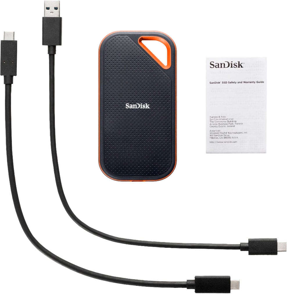 SANDISK - Extreme Pro Portable 4TB External USB-C NVMe SSD - Black