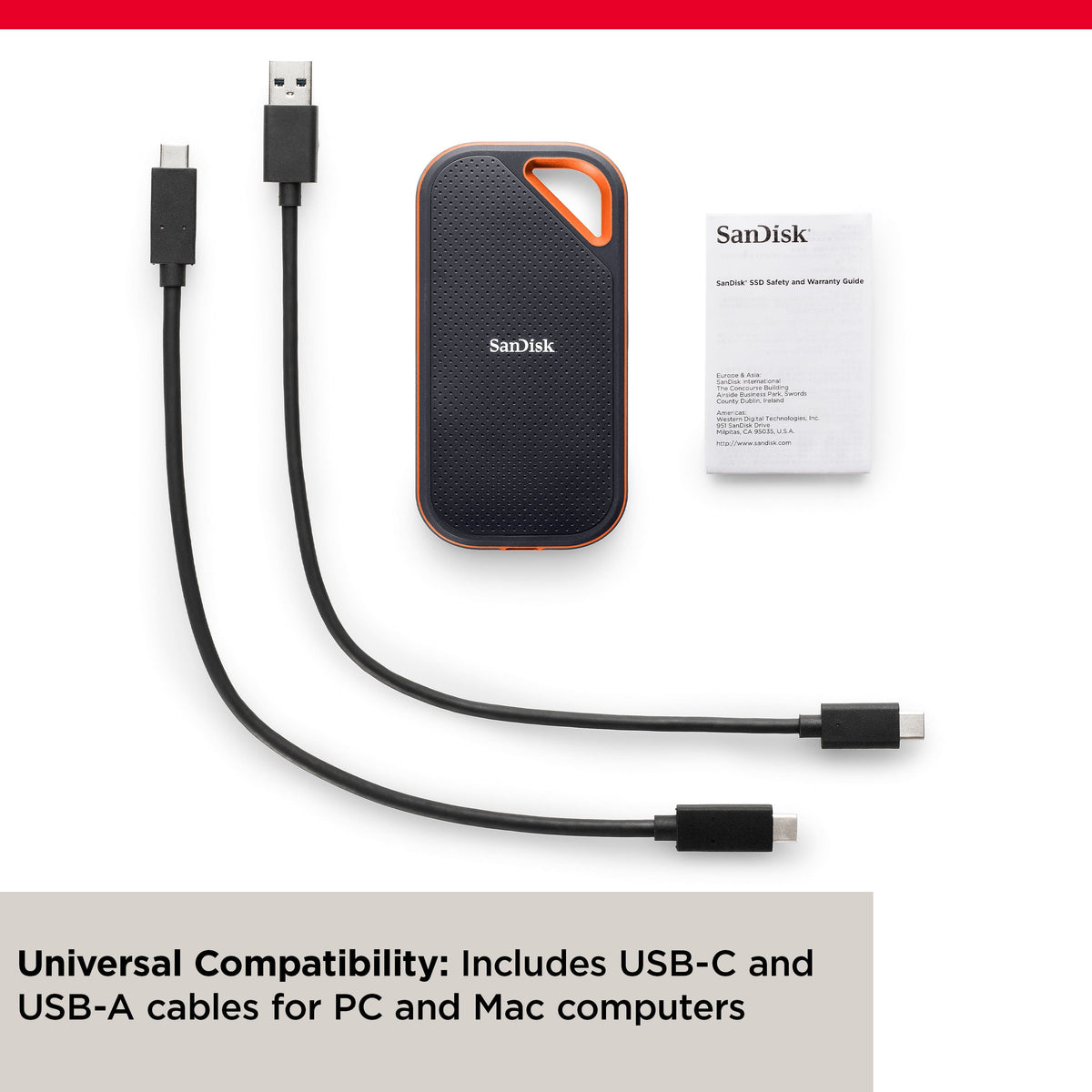 SANDISK - Extreme Pro Portable 4TB External USB-C NVMe SSD - Black