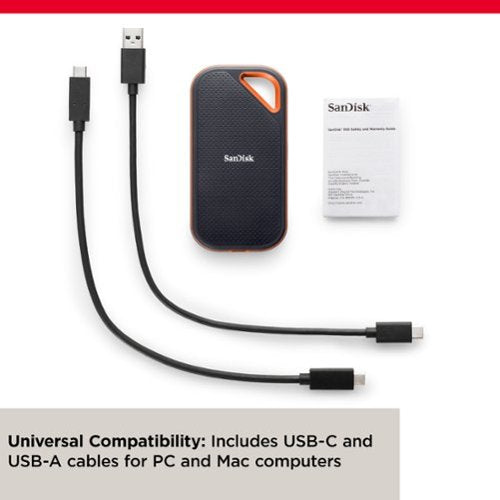 SANDISK - Extreme Pro Portable 4TB External USB-C NVMe SSD - Black