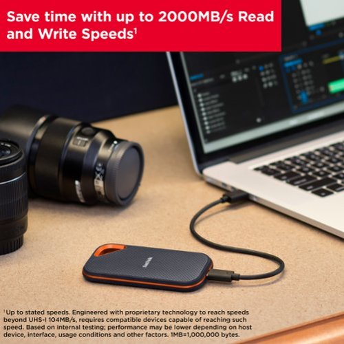SANDISK - Extreme Pro Portable 4TB External USB-C NVMe SSD - Black