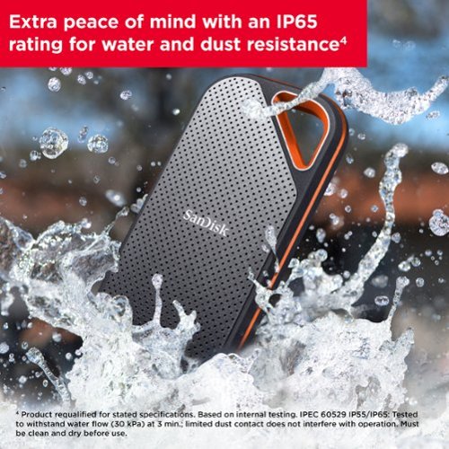 SANDISK - Extreme Pro Portable 4TB External USB-C NVMe SSD - Black