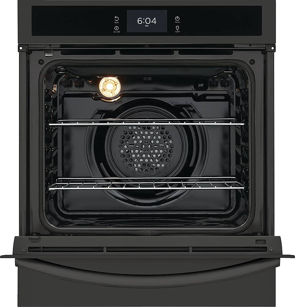 Frigidaire - Gallery 24" Built-In Single Electric Wall Oven with Air Fry - Black