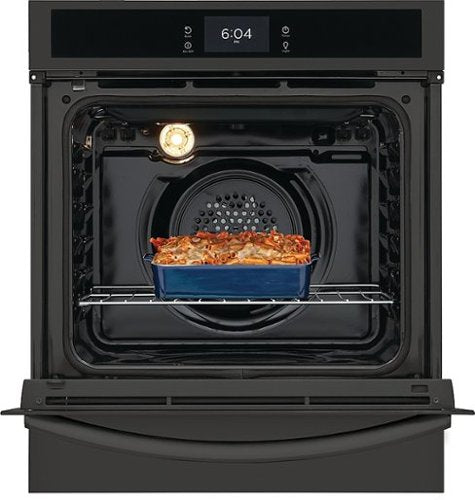 Frigidaire - Gallery 24" Built-In Single Electric Wall Oven with Air Fry - Black