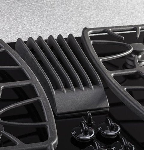 GE Profile - 30" Built-In Gas Cooktop with 4 burners and Downdraft Vent - Black