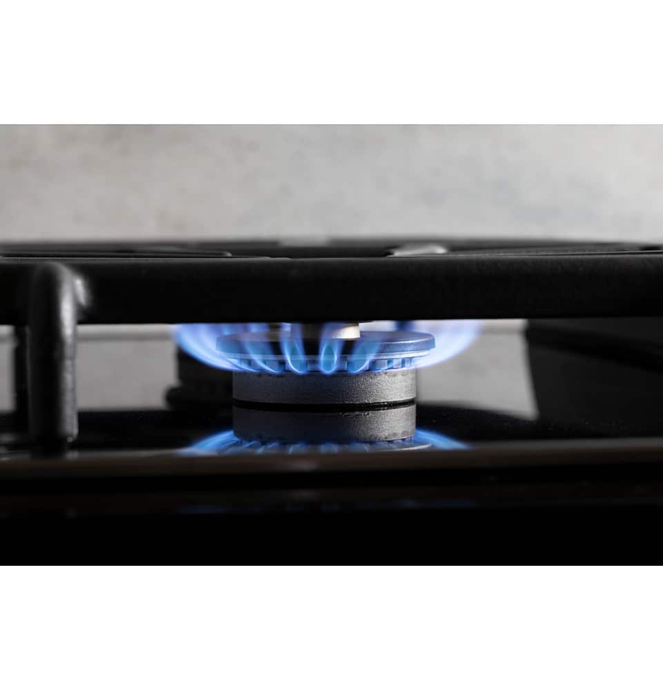 GE Profile - 30" Built-In Gas Cooktop with 4 burners and Downdraft Vent - Black