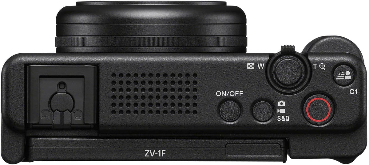 Sony - ZV-1F Vlog Camera for Content Creators and Vloggers - Black