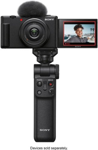 Sony - ZV-1F Vlog Camera for Content Creators and Vloggers - Black