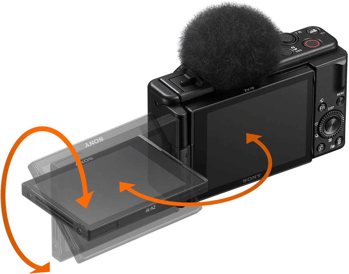 Sony - ZV-1F Vlog Camera for Content Creators and Vloggers - Black