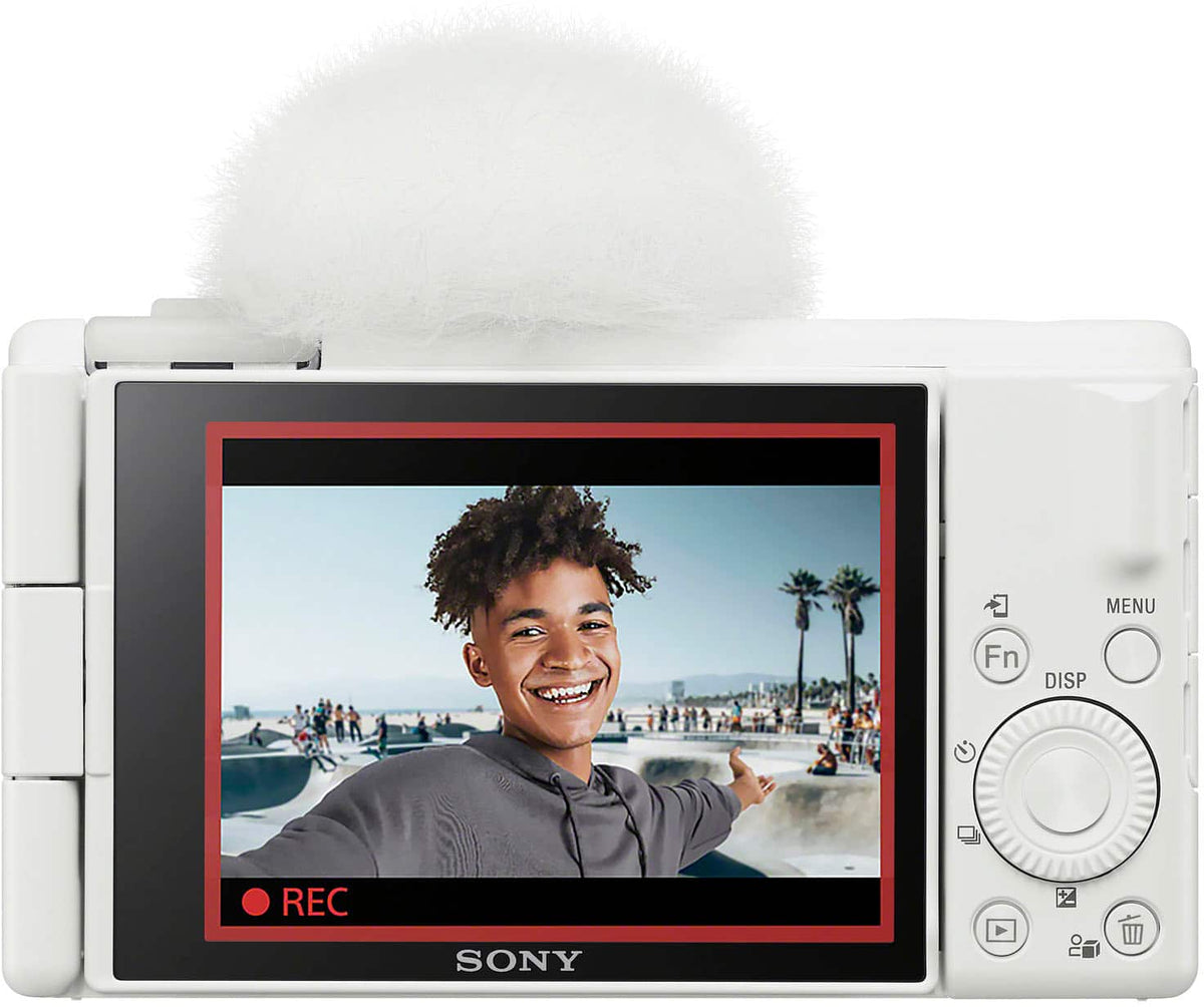 Sony - ZV-1F Vlog Camera for Content Creators and Vloggers - White