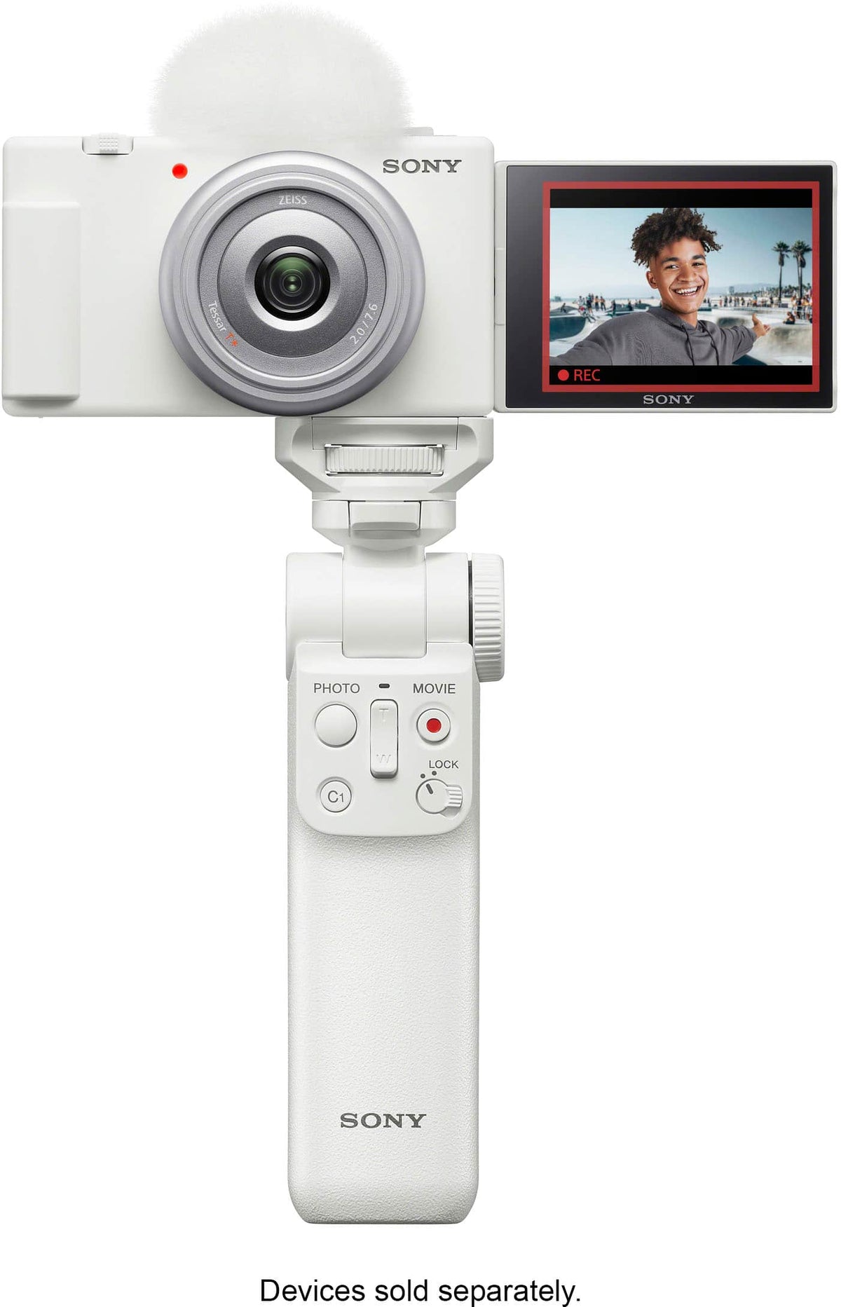Sony - ZV-1F Vlog Camera for Content Creators and Vloggers - White