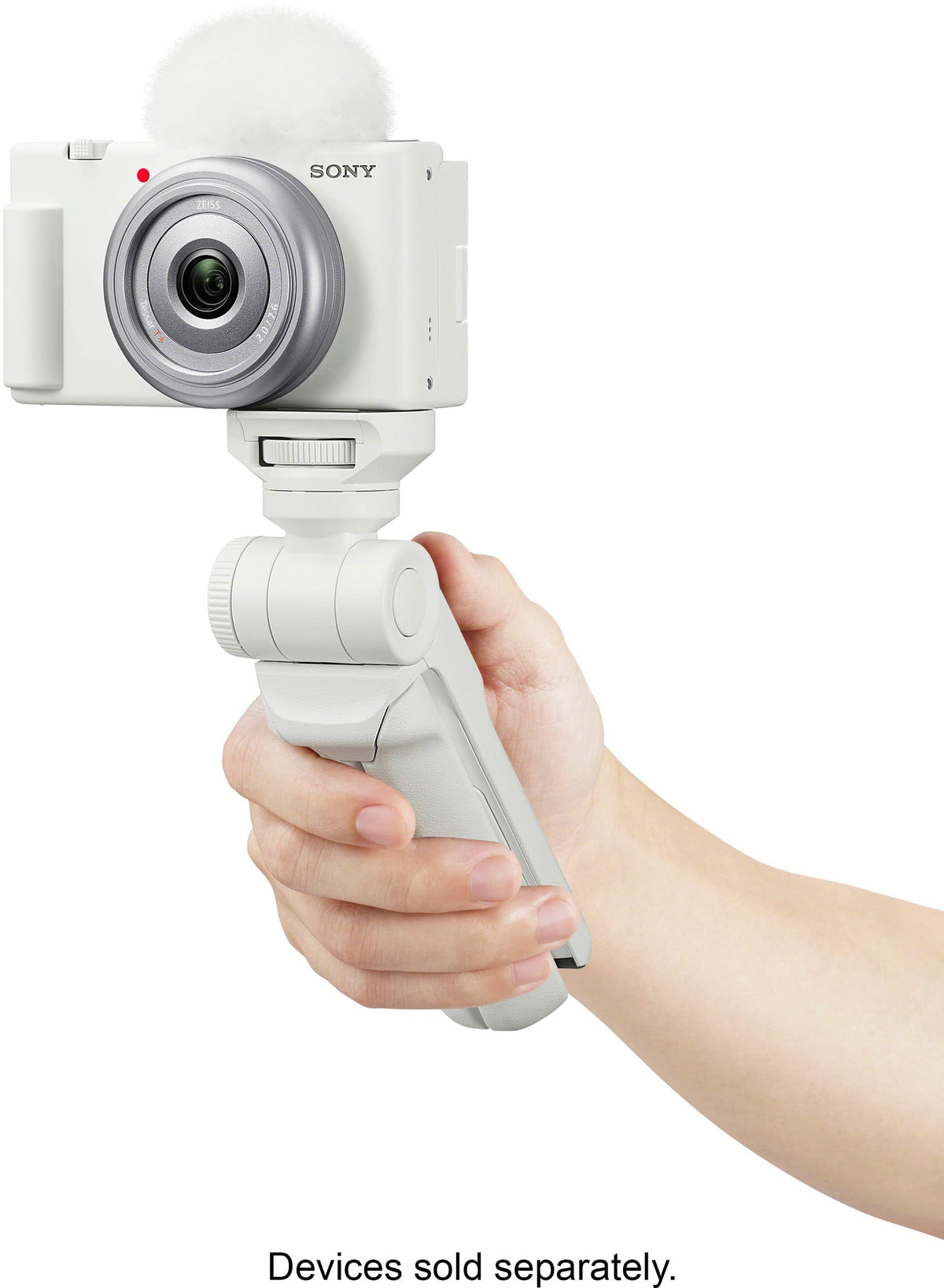 Sony - ZV-1F Vlog Camera for Content Creators and Vloggers - White