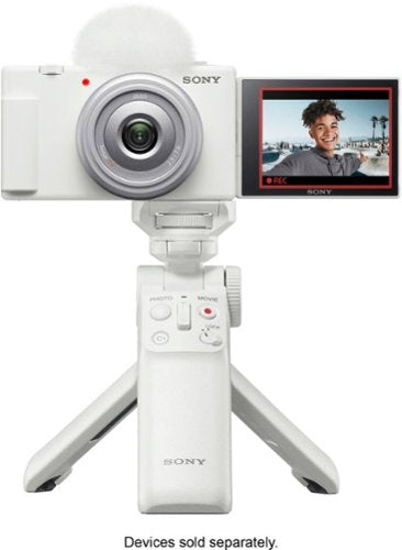 Sony - ZV-1F Vlog Camera for Content Creators and Vloggers - White