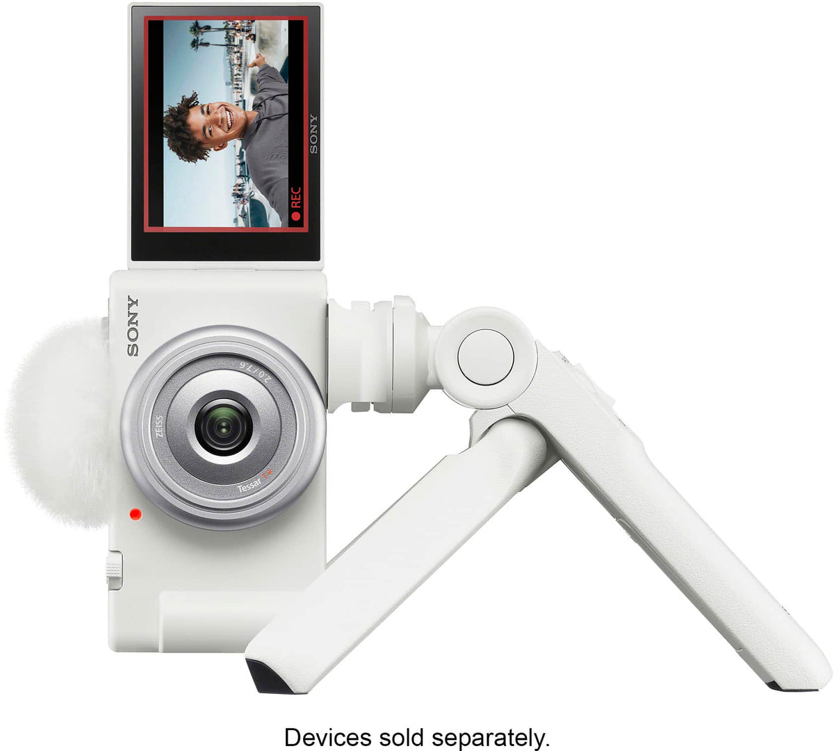 Sony - ZV-1F Vlog Camera for Content Creators and Vloggers - White