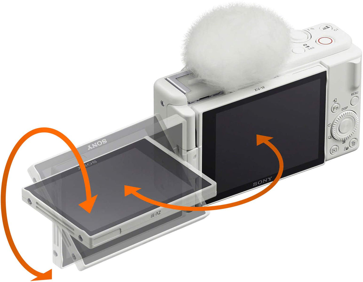Sony - ZV-1F Vlog Camera for Content Creators and Vloggers - White