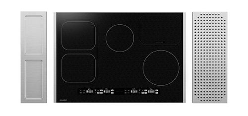 Sharp - 30 in. Wide 4 Element Built-In Induction Cooktop with Four Cooking Zones and Dedicated Timers, Side Accessories Included - Black