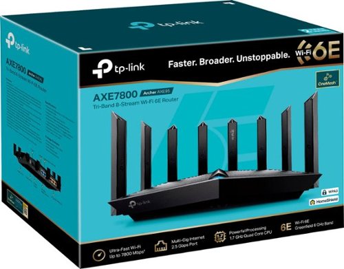 TP-Link - Archer AXE7800 Tri-Band Wi-Fi 6E Router - Black