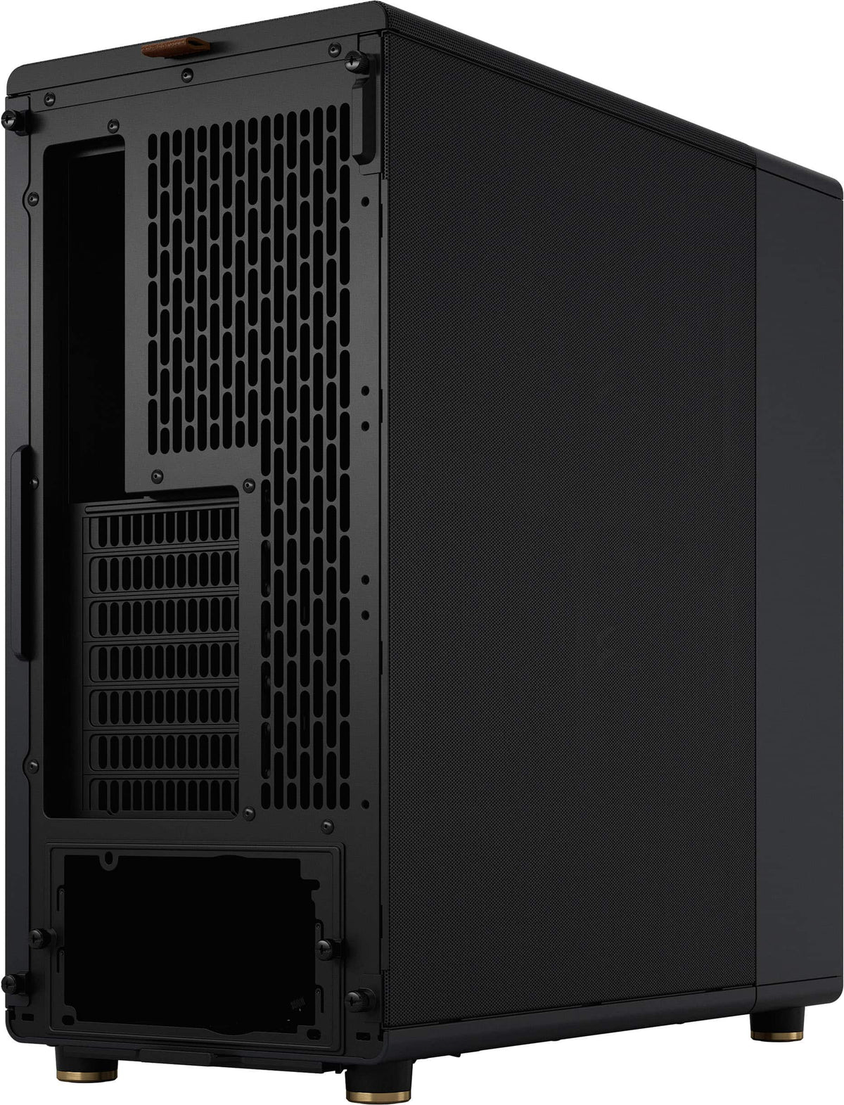 Fractal Design - North Charcoal Black with Walnut Front and Mesh Side Panel Mid-Tower PC Case - Black