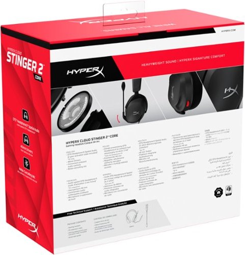 HyperX - Cloud Stinger 2 Core Wired Gaming Headset for PC - Black