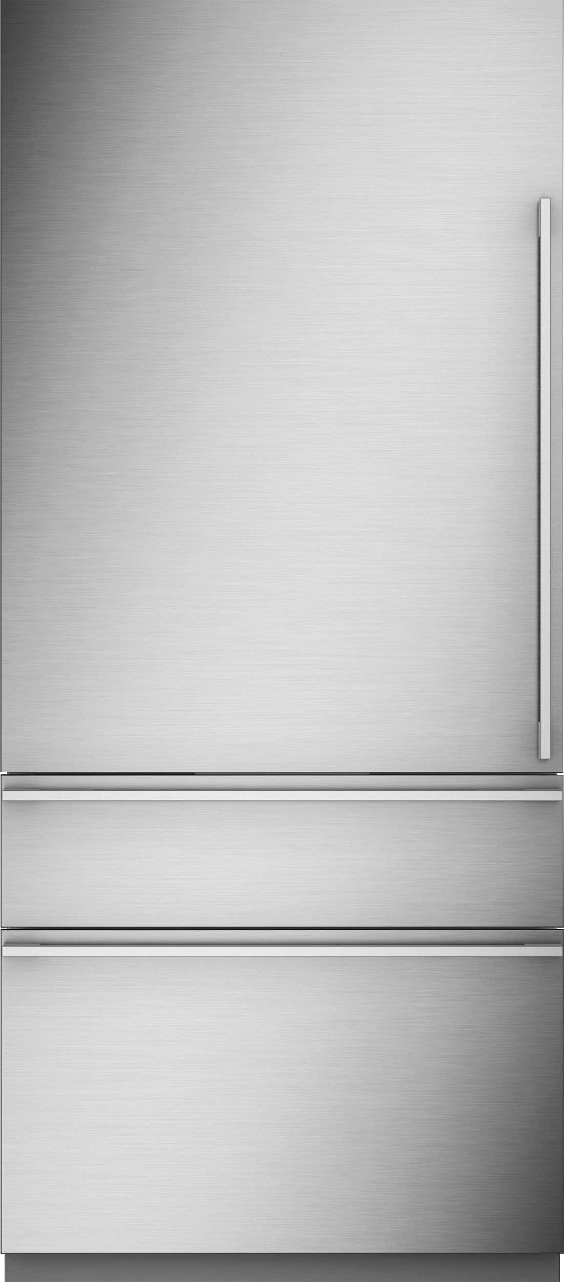 Monogram - Minimalist Handle Kit for Select Bottom Freezer Refrigerators - Stainless Steel