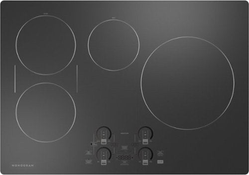Monogram - 30" Built-In Induction Cooktop with 4 Cooking Elements and Precision Temperature Control - Black Graphite