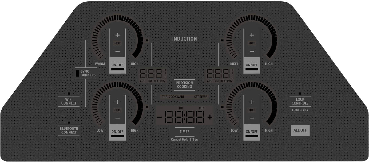 Monogram - 30" Built-In Induction Cooktop with 4 Cooking Elements and Precision Temperature Control - Black Graphite