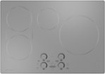 Monogram - 30" Built-In Electric Cooktop with 4 Induction Cooking Elements and Precision Temperature Control - Silver