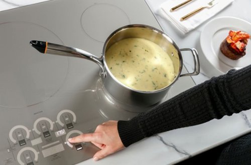 Monogram - 30" Built-In Electric Cooktop with 4 Induction Cooking Elements and Precision Temperature Control - Silver
