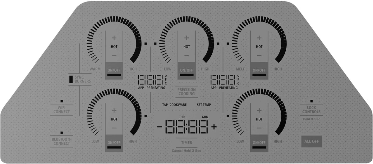 Monogram - 36" Built-In Induction Cooktop with 5 Induction Cooking Elements and Precision Temperature Control - Silver