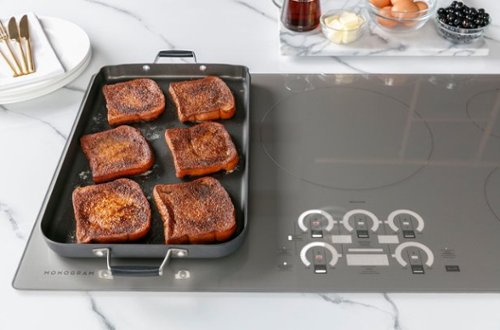 Monogram - 36" Built-In Induction Cooktop with 5 Induction Cooking Elements and Precision Temperature Control - Silver