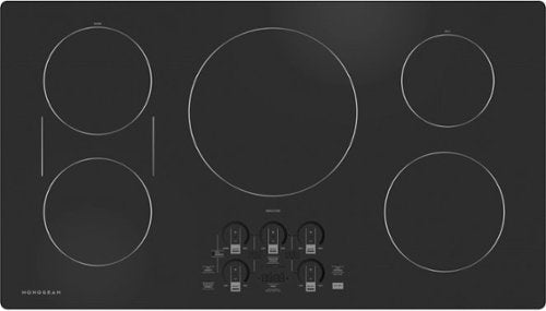 Monogram - 36" Built-In Electric Cooktop with 5 Induction Cooking Elements and Precision Temperature Control - Black Graphite