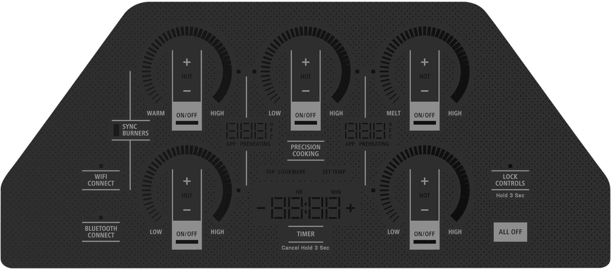 Monogram - 36" Built-In Electric Cooktop with 5 Induction Cooking Elements and Precision Temperature Control - Black Graphite