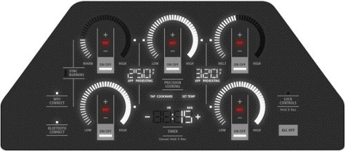 Monogram - 36" Built-In Electric Cooktop with 5 Induction Cooking Elements and Precision Temperature Control - Black Graphite