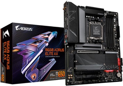 GIGABYTE - B650 AORUS ELITE AX (Socket AM5) AMD B650 ATX DDR5 Wi-Fi 6E Motherboard - Black