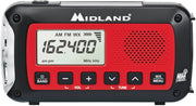 Midland - Emergency Crank Weather Alert Radio - Red/Black