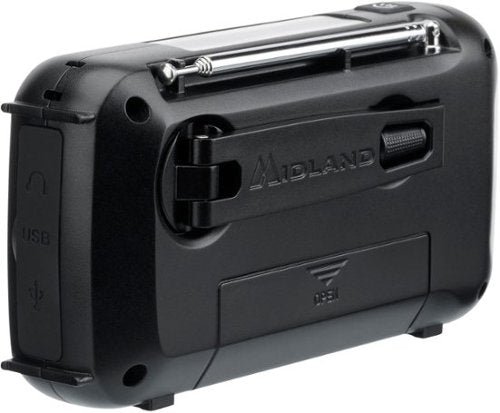 Midland - Emergency Crank Weather Alert Radio - Red/Black
