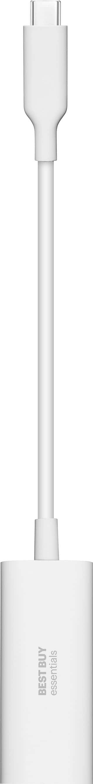 Best Buy essentials™ - USB-C to Ethernet Adapter - White