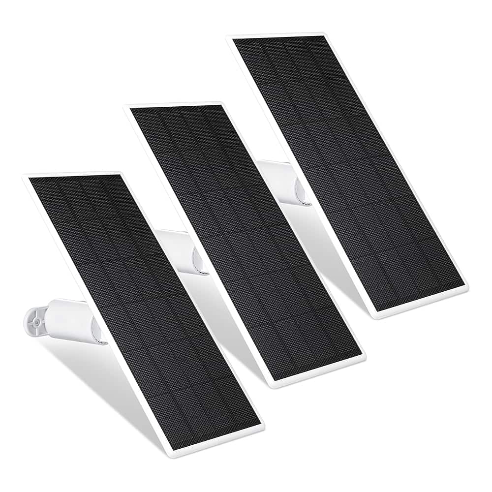 Wasserstein - Solar Panel for Google Nest Cam Outdoor or Indoor, Battery - 2.5W Solar Power - Made for Google Nest (3-Pack) - White