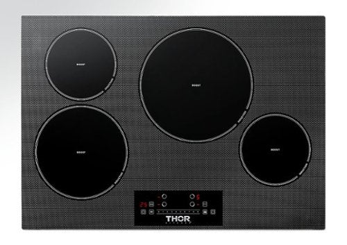 Thor Kitchen - 30 in. Wide 4 Element Built-in Electric Induction Cooktop - Black