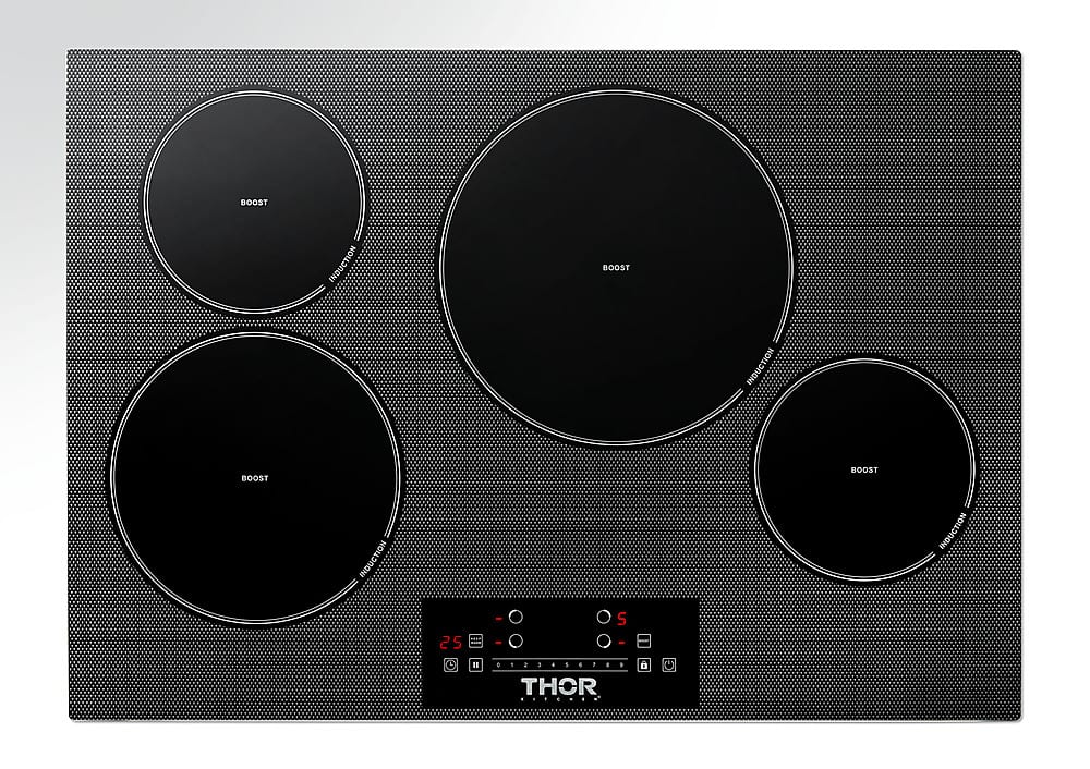 Thor Kitchen - 30 in. Wide 4 Element Built-in Electric Induction Cooktop - Black