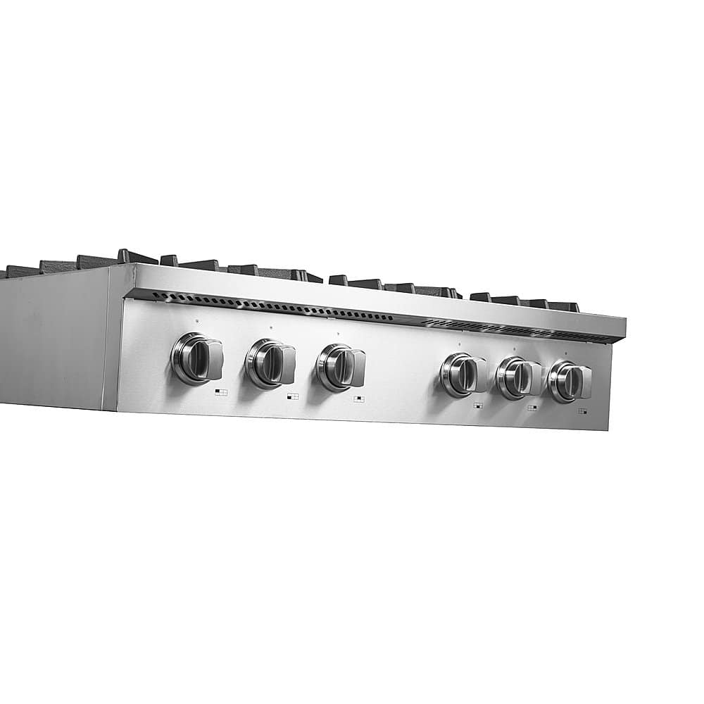 Forno Appliances - 36 in. Wide 6 Burner Cossato Built-In Gas Cooktop with Sealed Burners and LP Conversion Kit - Stainless Steel