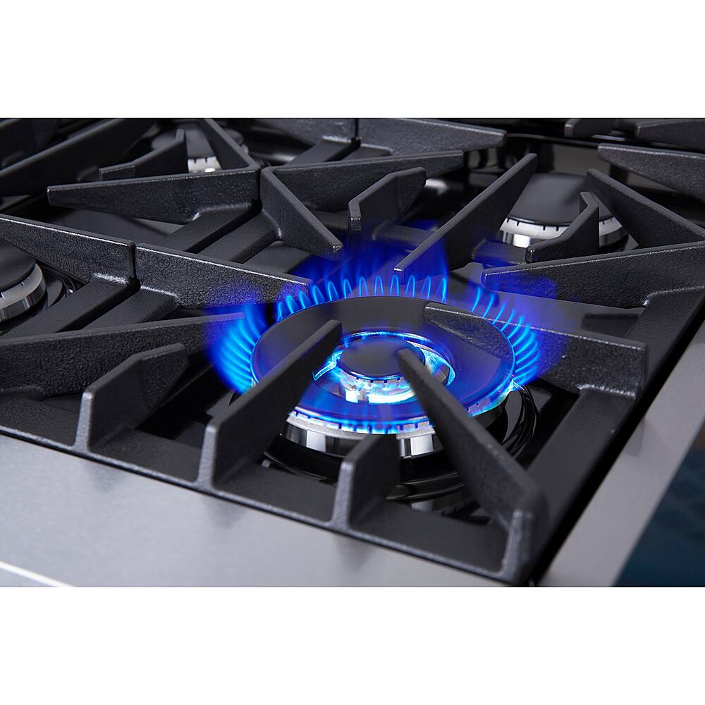Forno Appliances - 36 in. Wide 6 Burner Cossato Built-In Gas Cooktop with Sealed Burners and LP Conversion Kit - Stainless Steel