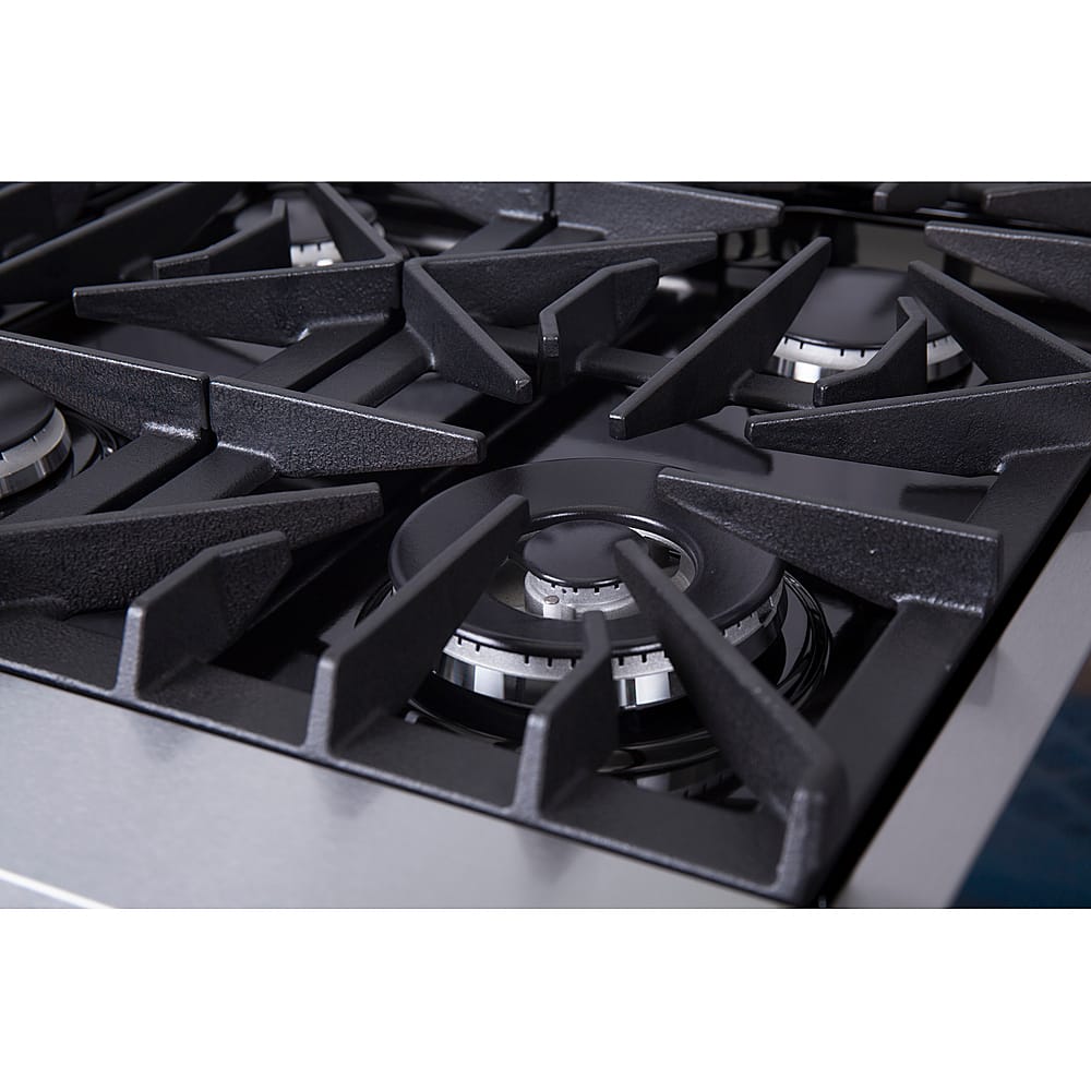 Forno Appliances - 36 in. Wide 6 Burner Cossato Built-In Gas Cooktop with Sealed Burners and LP Conversion Kit - Stainless Steel