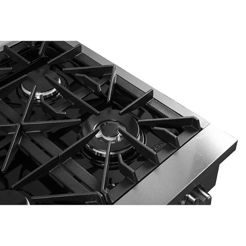 Forno Appliances - 36 in. Wide 6 Burner Cossato Built-In Gas Cooktop with Sealed Burners and LP Conversion Kit - Stainless Steel